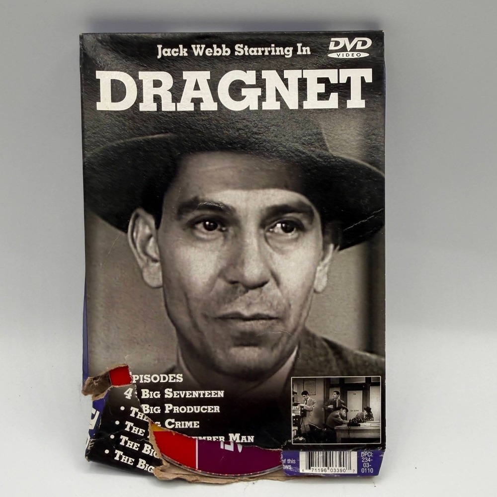 Dragnet Jack Webb 4 Classic TV Episodes DVD Crime Drama Police Procedural Series